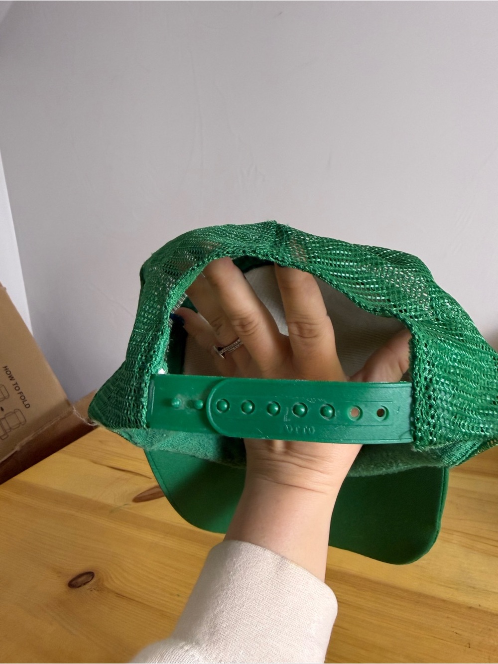 Vintage Y2K Vans Off the Wall Green White Foam Snapback‎ Hat Streetwear OSFA - Picture 3 of 5
